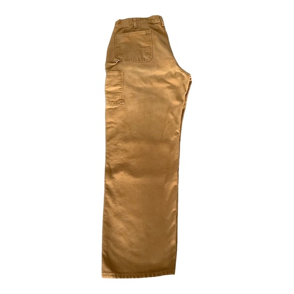 Carhartt B11 BRN Brown Dungaree Fit Mens Carpenter Utility Work Pants Size 38X34 - Picture 11 of 12